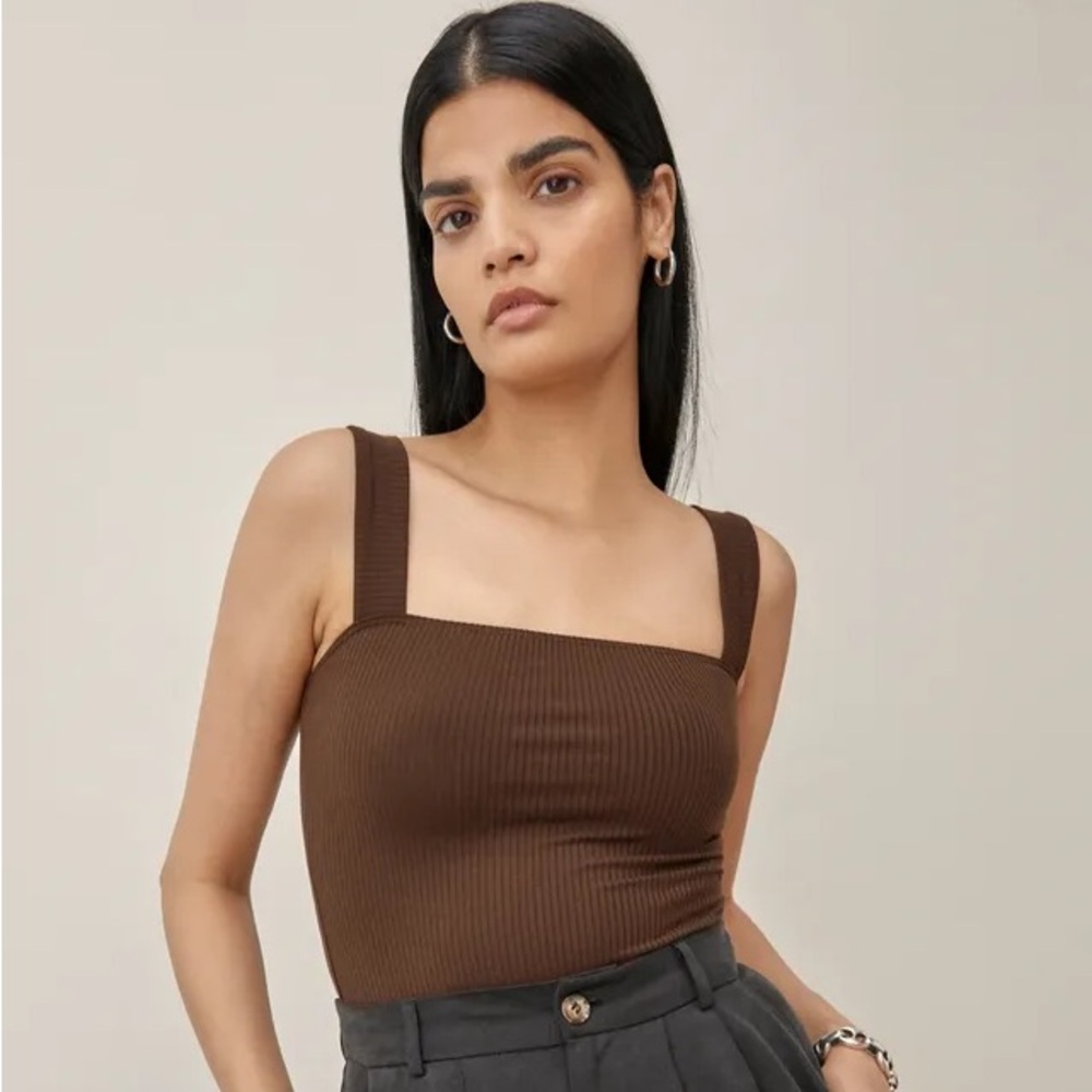 Reformation Canyon Top in Brown (Cafe)